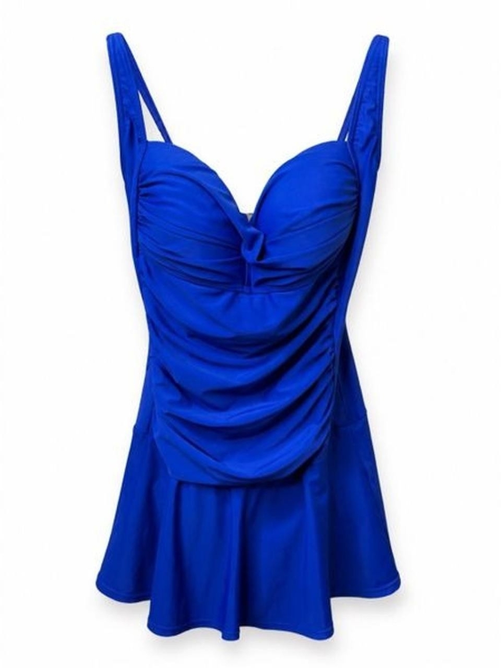 VENUS Cobalt Blue Ruched Skirted Swimdress